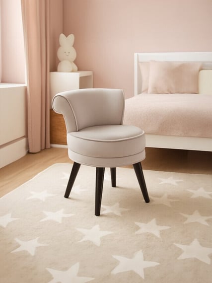 Kids Loretta Mink Velvet Chair