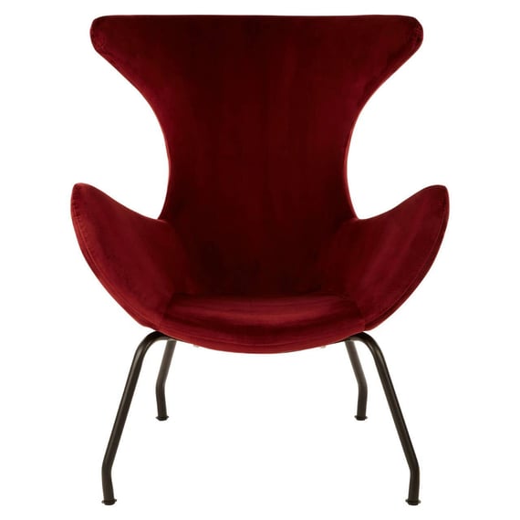 Kolding Red Fabric Modern WingbackChair