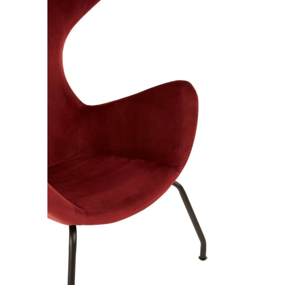 Kolding Red Fabric Modern WingbackChair