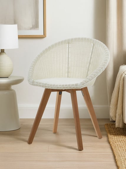 Lovina White Rattan Effect Dining Chair