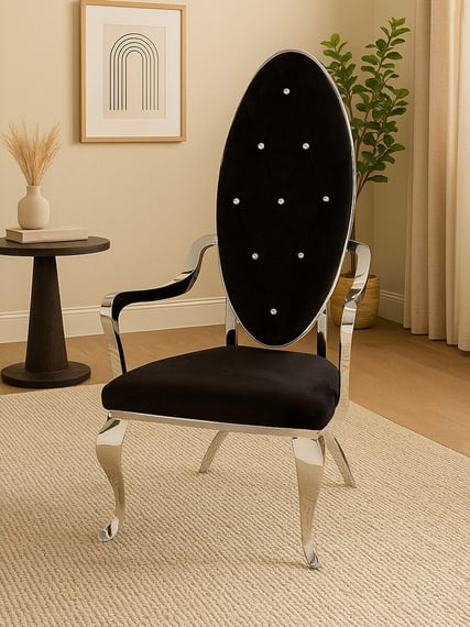 Novara Silver Baroque Chair