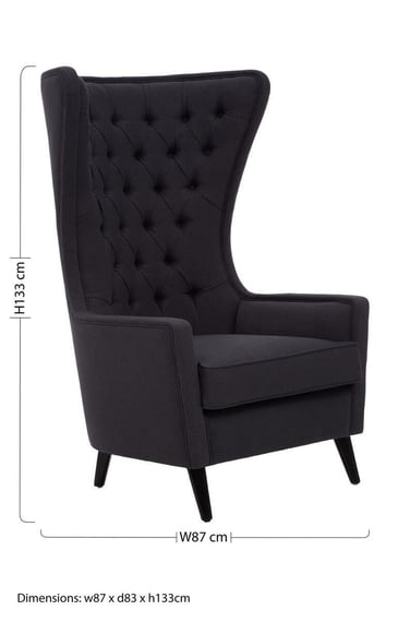 okCala Black Tufted Highback Chair