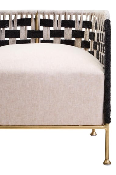 Satna Black And White Jute Chair