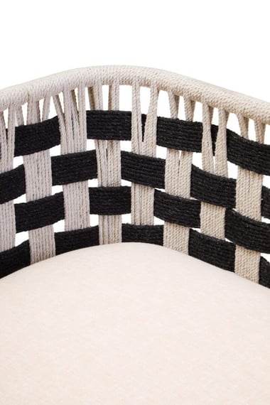 Satna Black And White Jute Chair