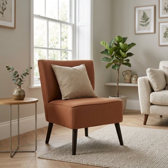 Stockholm Terracotta Fabric Chair