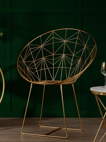 Templar Gold Frame Occasional Chair