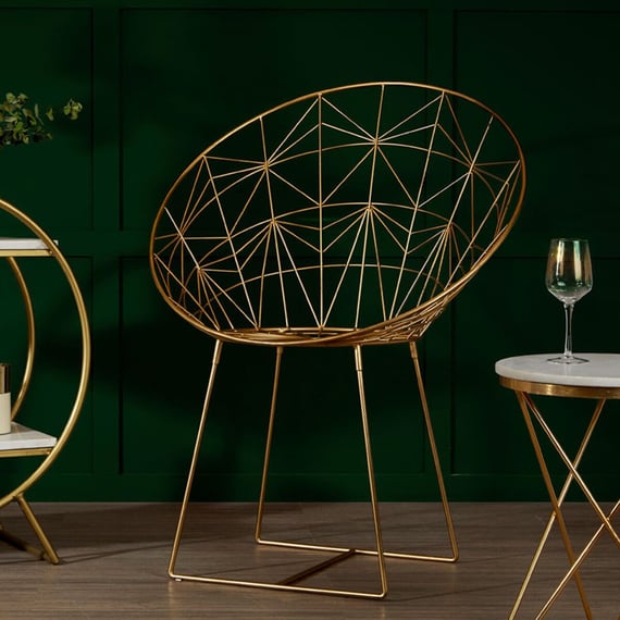 Templar Gold Frame Occasional Chair
