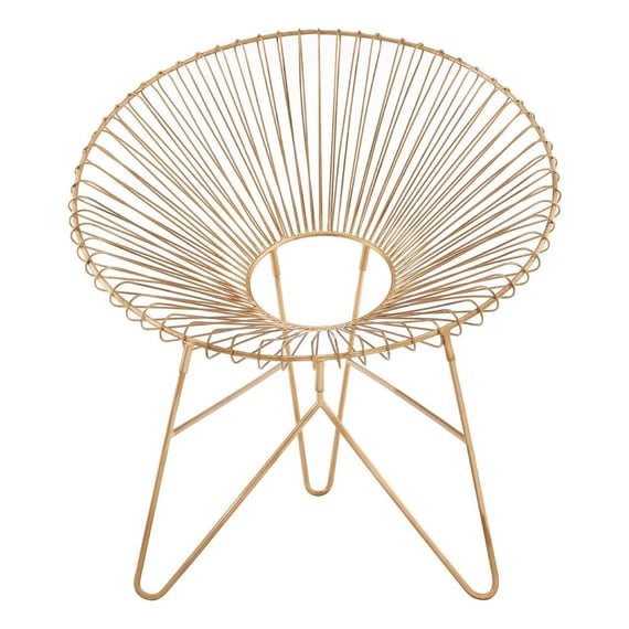 Templar Gold Wire Frame Occasional Chair