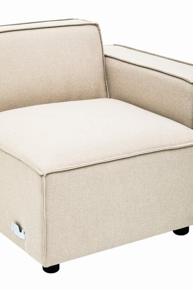 Toulouse Cream Fabric Right Arm Modular Sofa