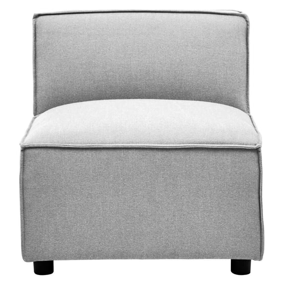Toulouse Grey Fabric Armless Modular Sofa