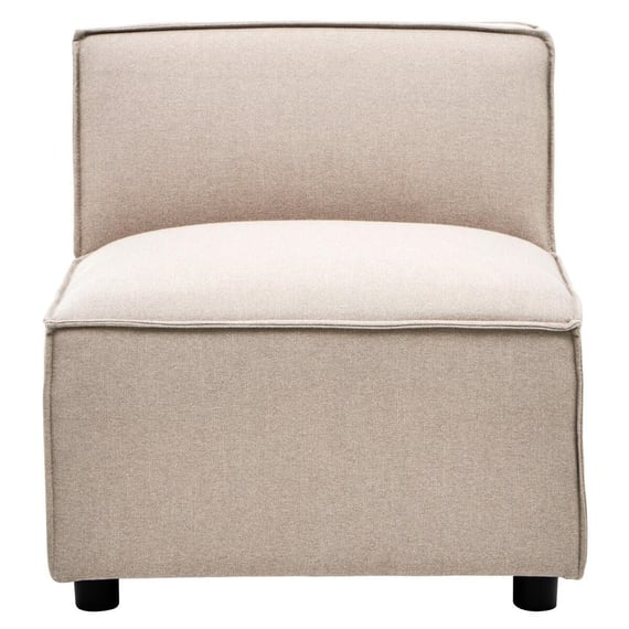 Toulouse Natural Fabric Armless Modular Sofa