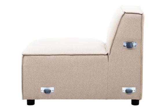 Toulouse Natural Fabric Armless Modular Sofa