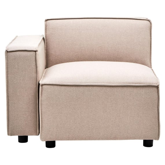 Toulouse Natural Fabric Left Arm Modular Sofa
