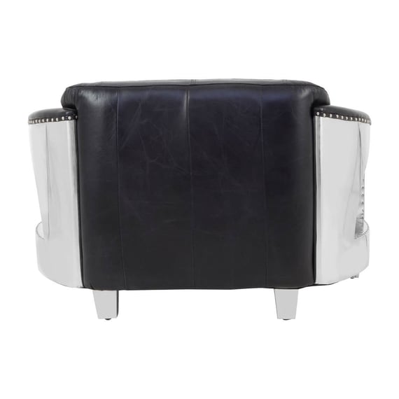 Victor 2 Seat Black Leather Sofa