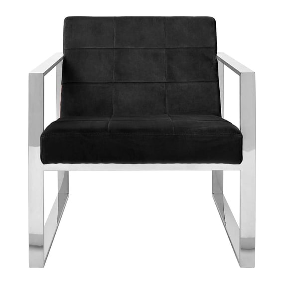 Vogue Black Velvet Lounge Chair
