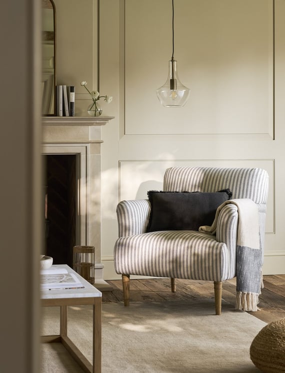 Aldwyn Armchair Carbon Stripe